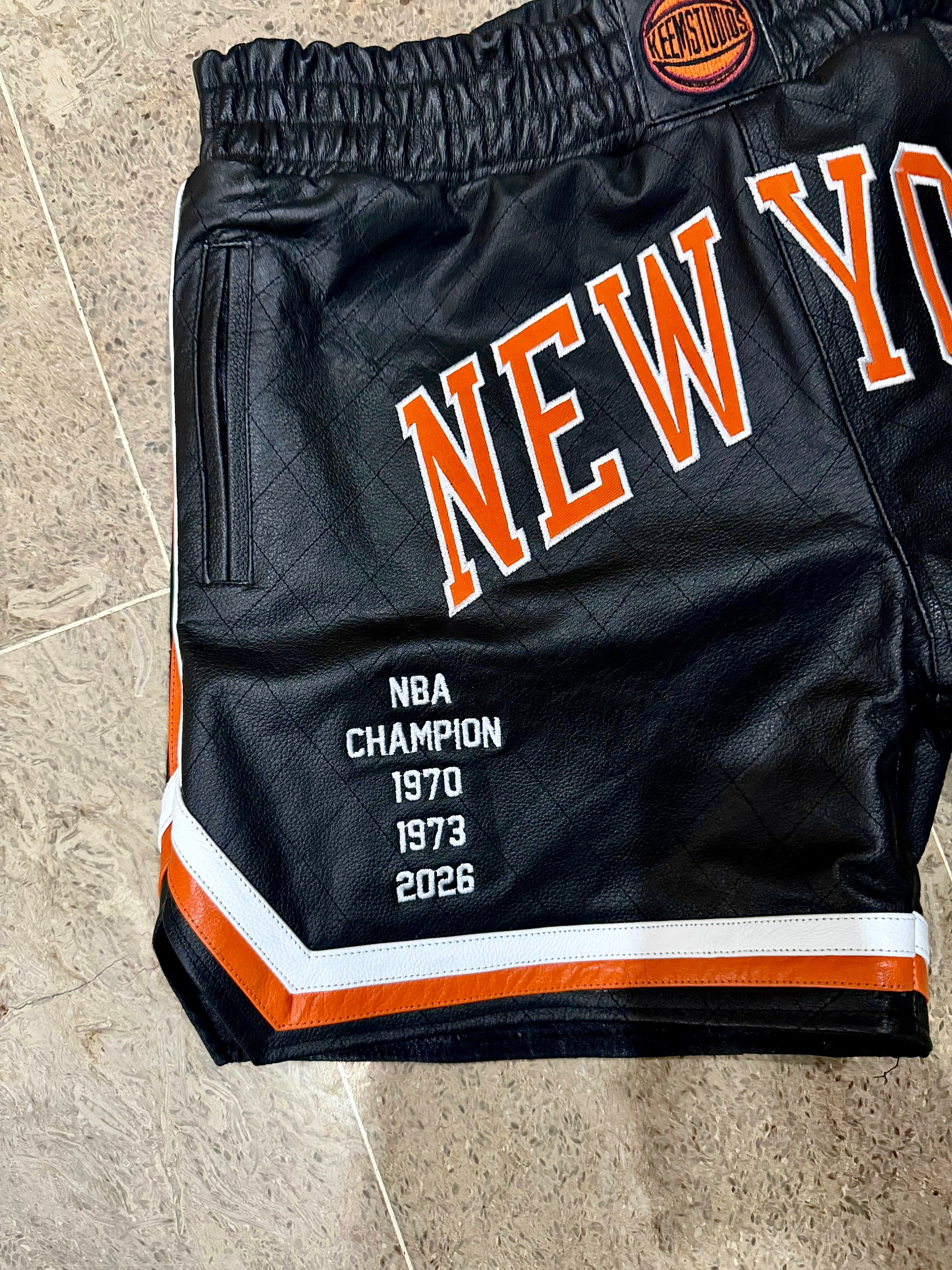 NEW YORK KNICKS CHAMPIONSHIP LEATHER SHORT