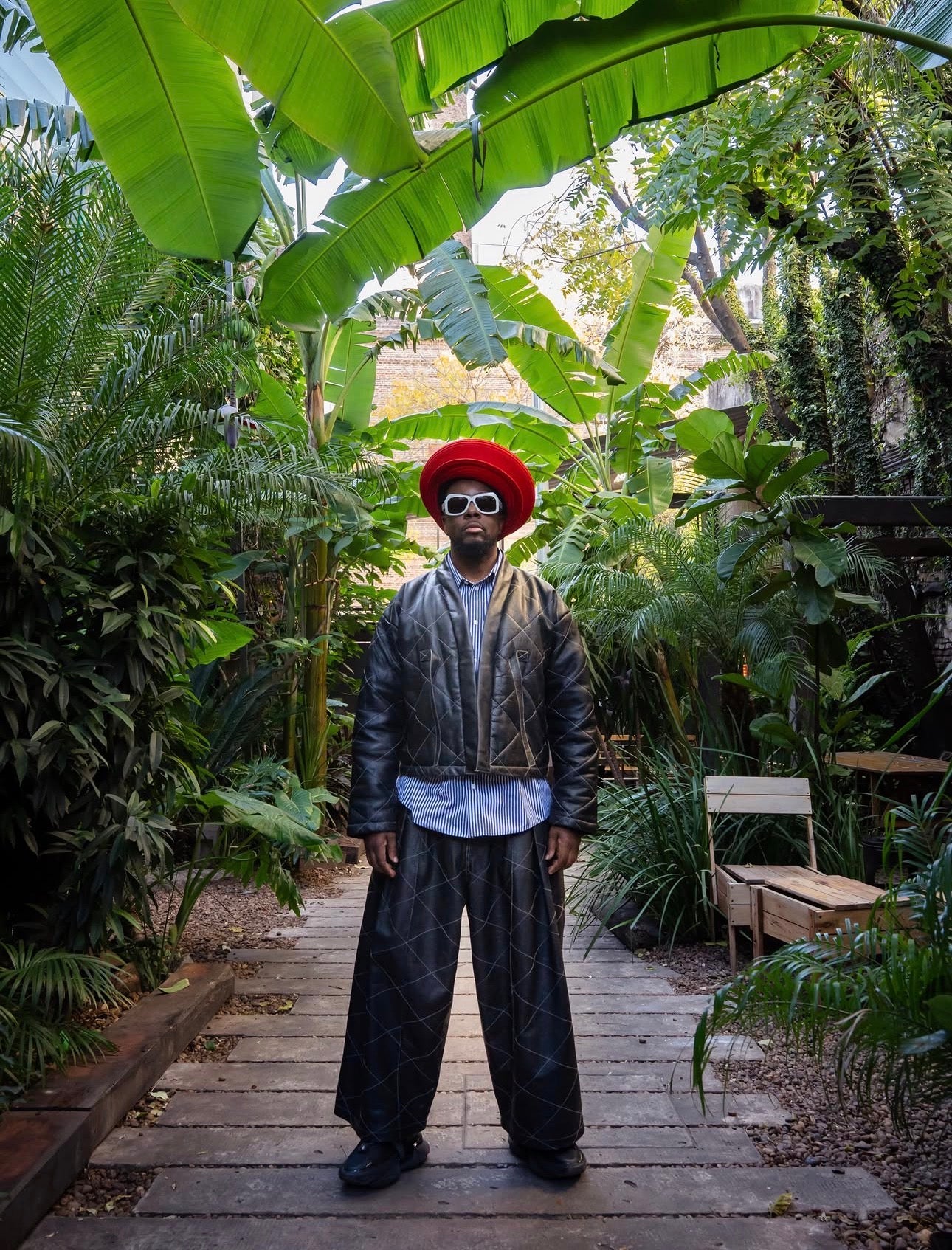 Leather Pleated Pant
