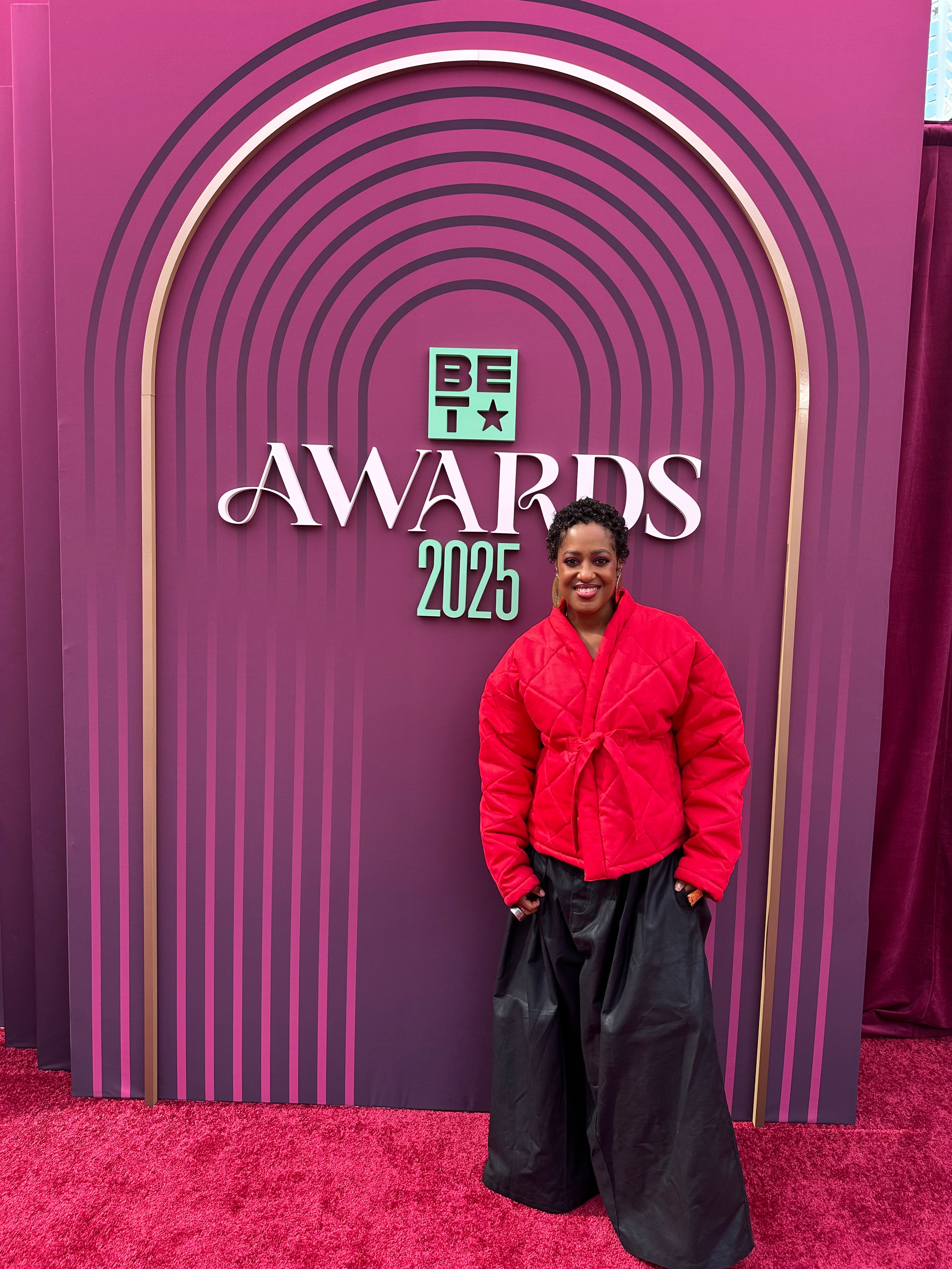 Red Wax Denim Kimono Puffer Jacket