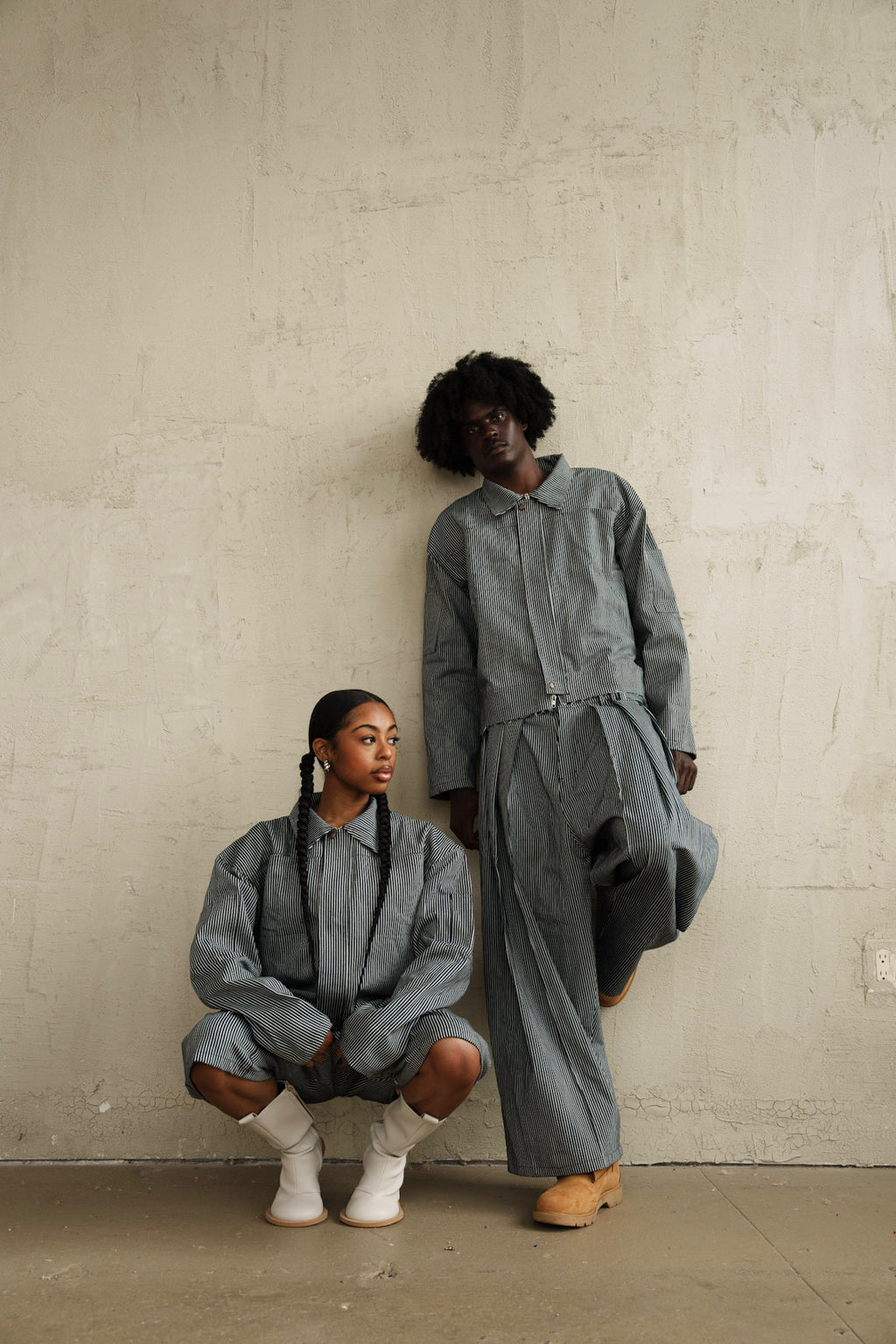 Pin- Stripe Pleated Pant