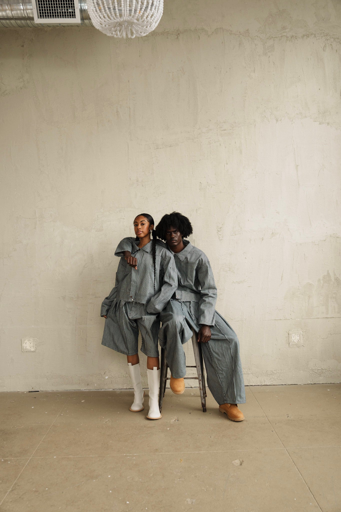 Pin- Stripe Pleated Pant