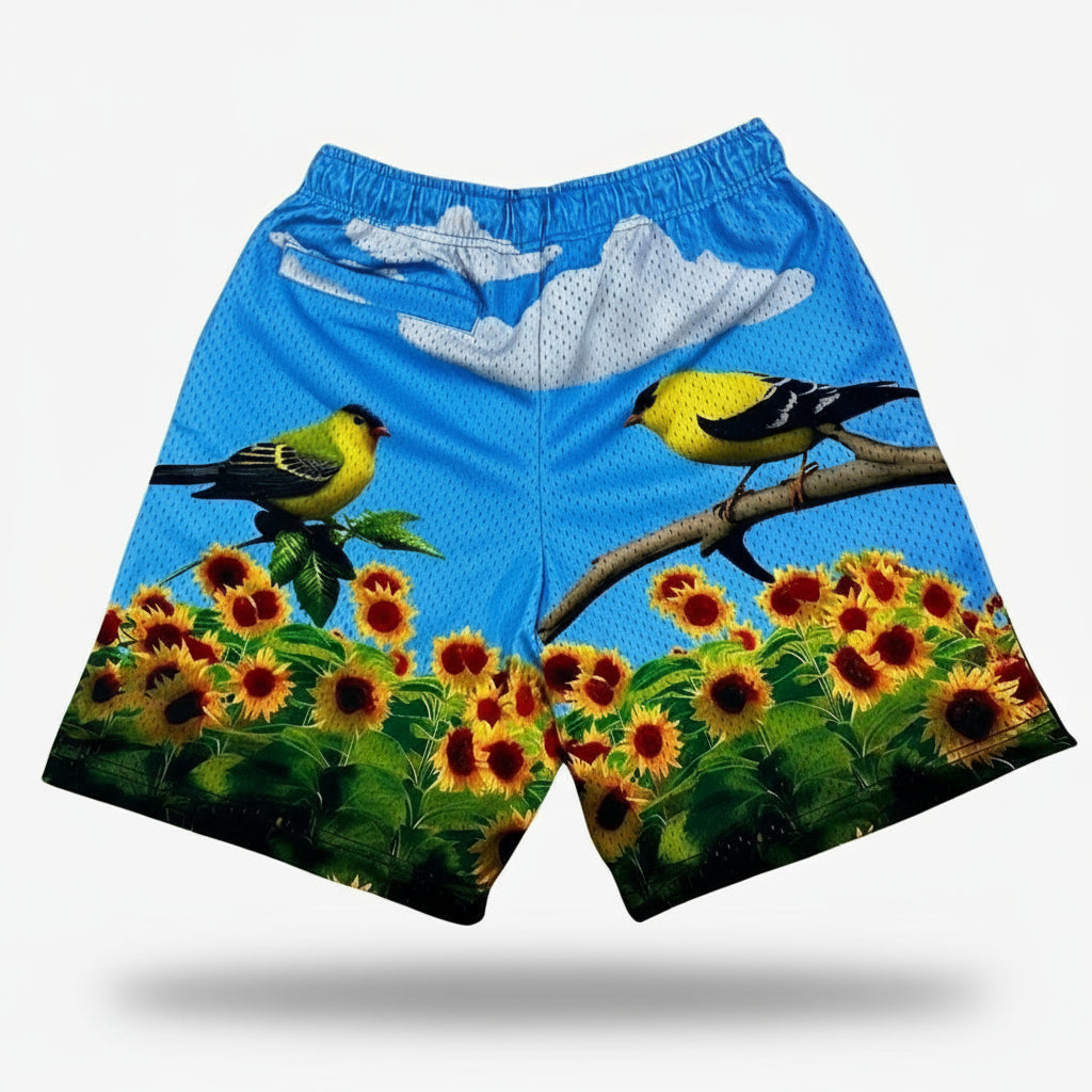 Garcon Le Fleur Bleu Mesh Shorts
