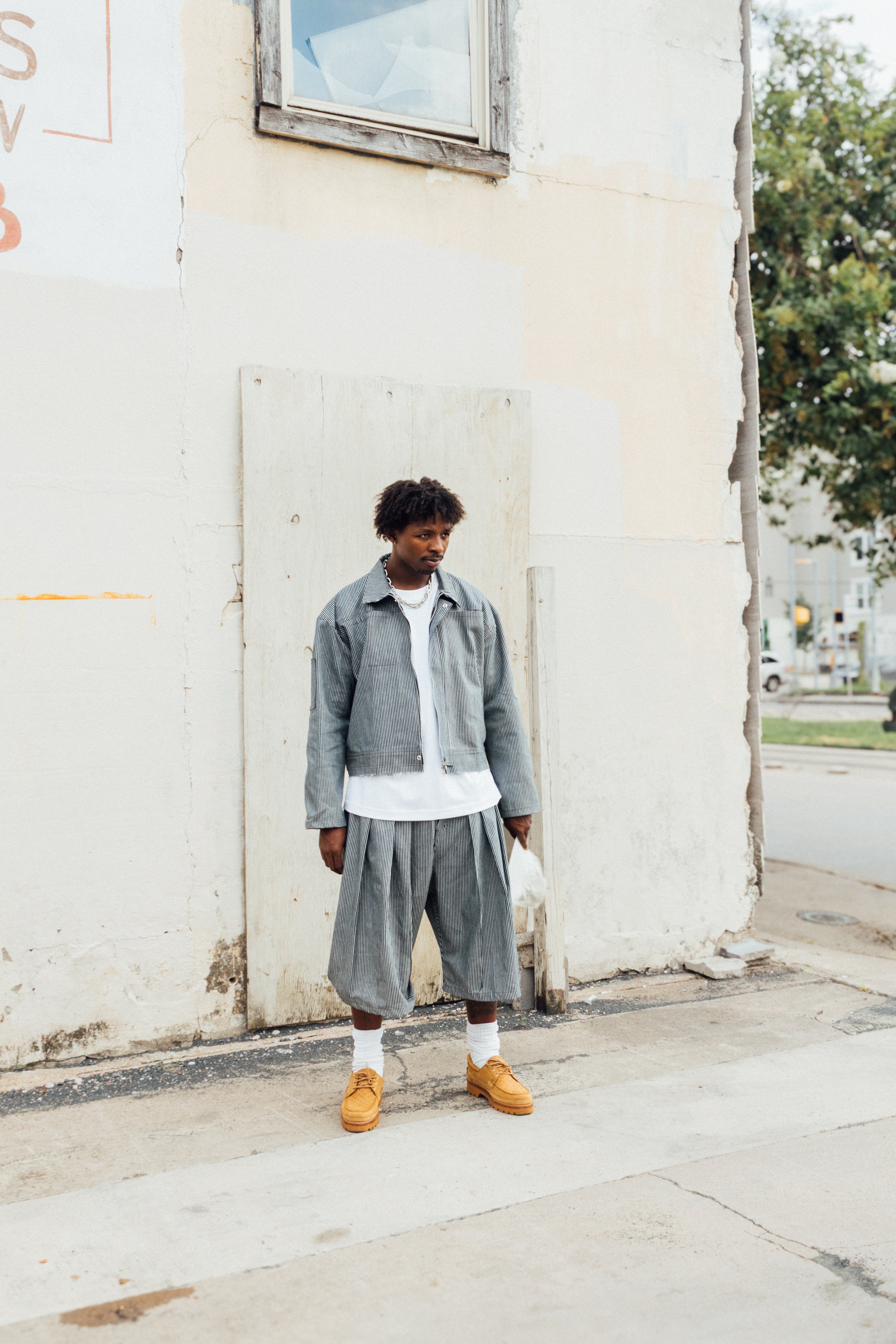 Pin- Stripe Pleated Short