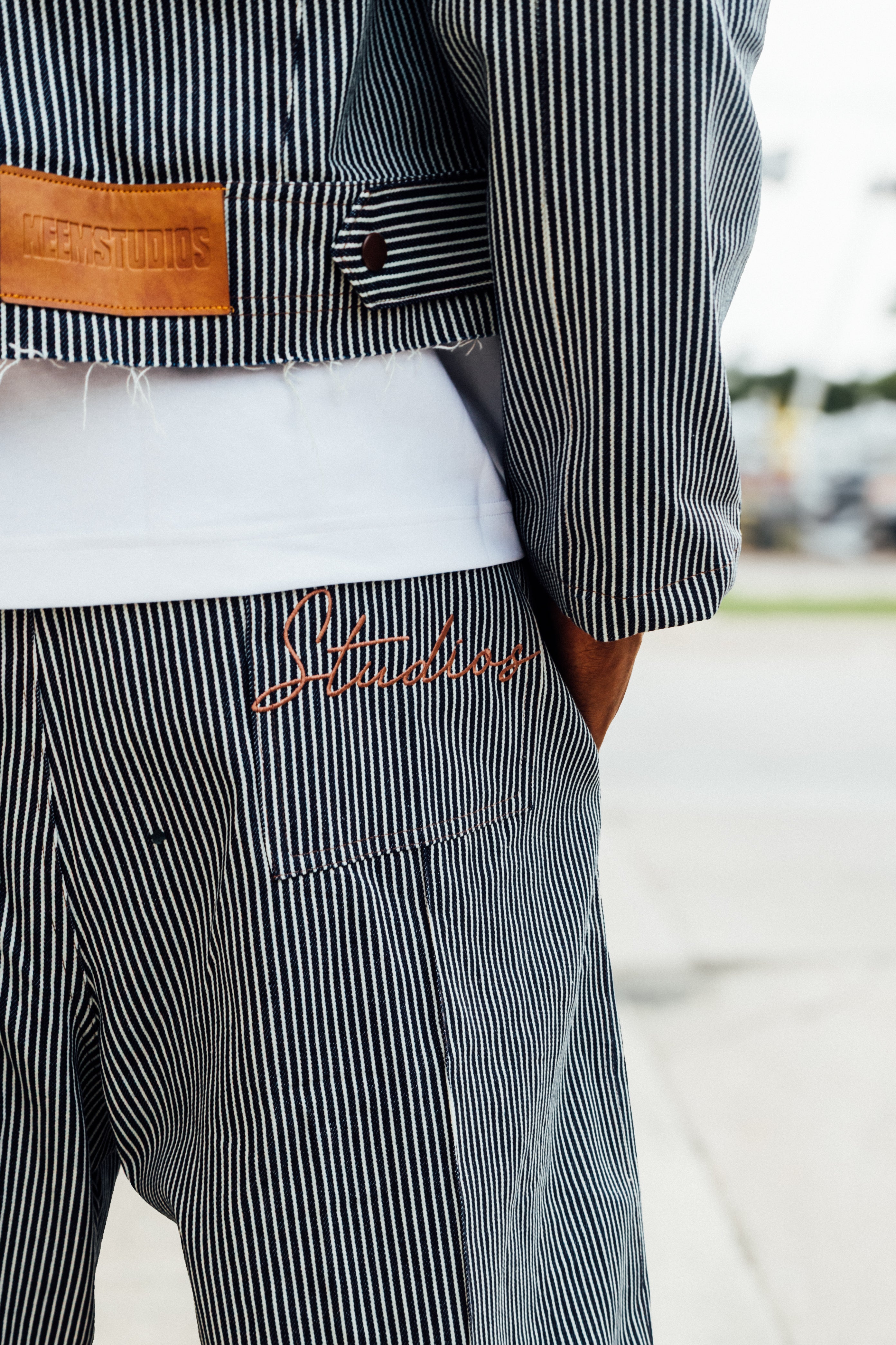 Pin- Stripe Pleated Short