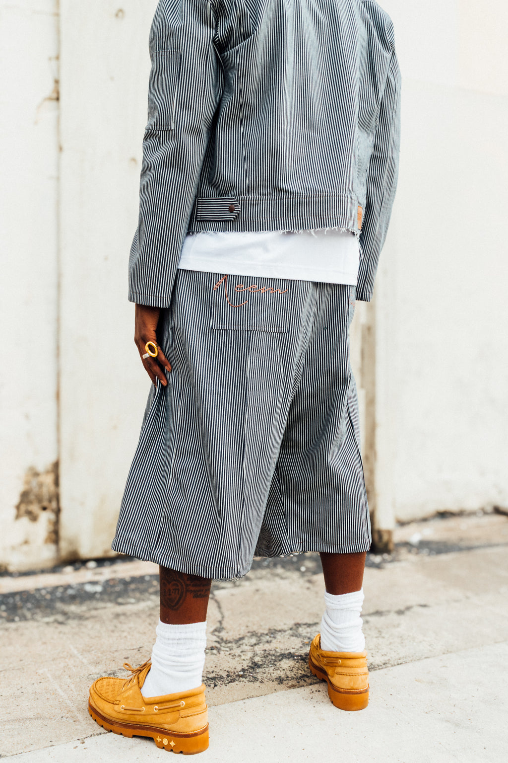 Pin- Stripe Pleated Short